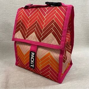 PackIt Freezable Pink and Red Insulated Lunch Bag